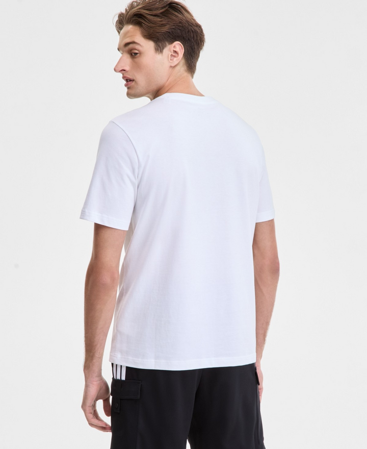 Translation missing: en.adidas Men's Slide Regular-Fit Embroidered Graphic Pocket T-Shirt - White-Large