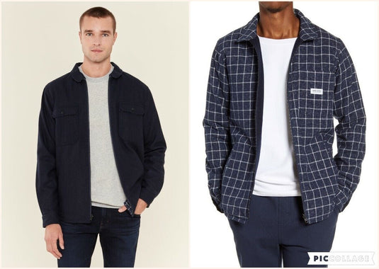 Translation missing: en.Banks Journal Jack Reversible Lumber Shirt Jacket Dirty Denim-Size Small