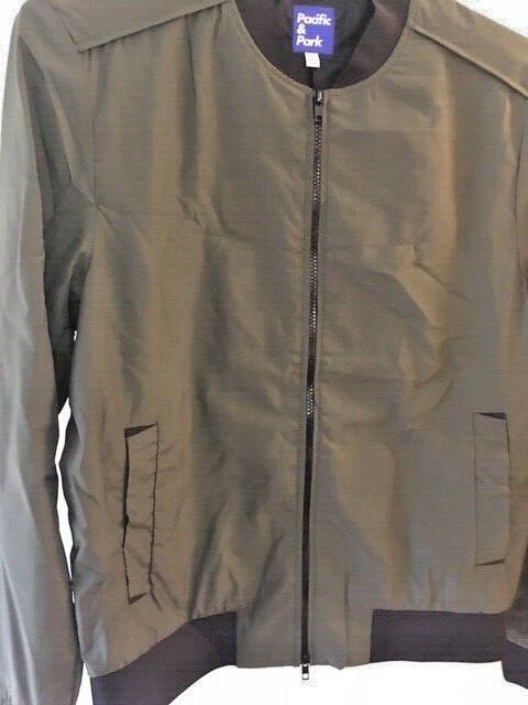 Translation missing: en.Pacific &amp; Park Men's Lightweight  Bomber Jacket Olive Green Medium