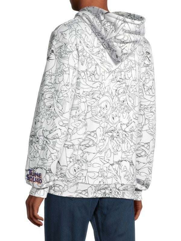 Translation missing: en.Eleven Paris Men's Space Jam A New Legacy Tune Squad Hoodie in White-Size XL