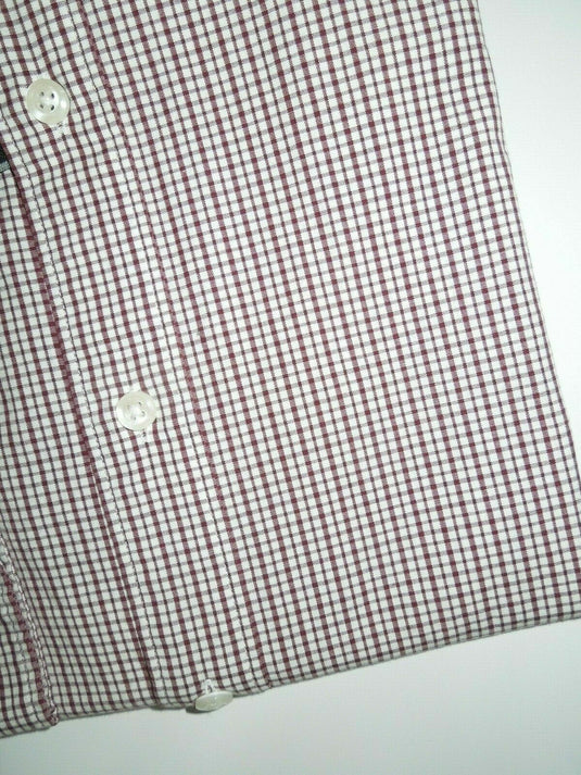 Translation missing: en.The Men's Store Check-Print Classic Fit Shirt Burgundy-Medium