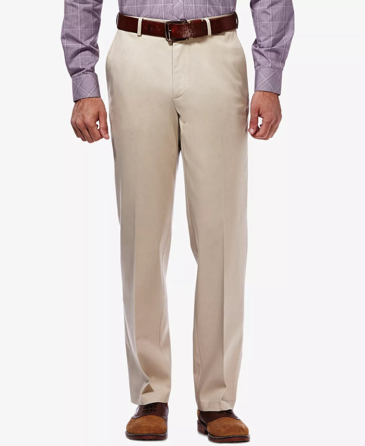 Translation missing: en.Haggar Men's Premium No Iron Khaki Classic Fit Flat Front Stretch Sand-32x32