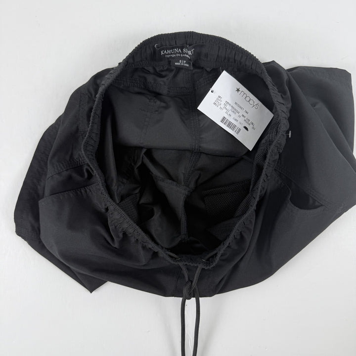 Translation missing: en.Cotton On Men's Kahuna Drawstring Shorts 5in Inseam Pockets Black-Small