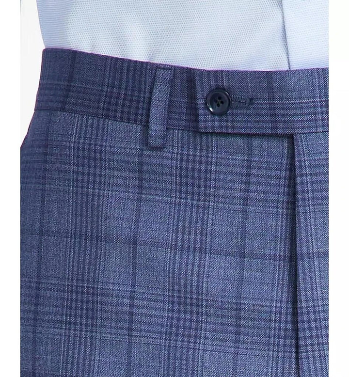 Translation missing: en.Calvin Klein Jerome Dress Pants Men 30x32 Blue Slim-Fit Wool Blend Stretch Plaid