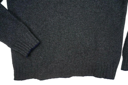 Translation missing: en.The Men's Store Designer Wool/Cashmere Tipped Crewneck Sweater Coal-Small