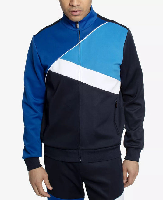 Translation missing: en.Sean John Men's Color Blocked Track Jacket in Night Sky-Size Large