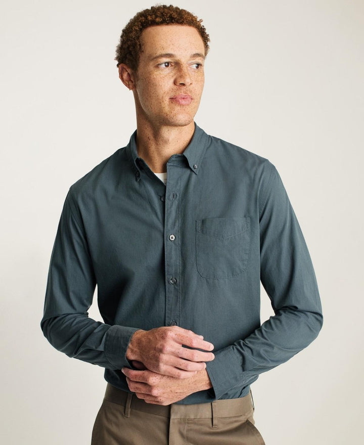 Translation missing: en.Bonobos Melange Shirt Grey Melange Sz Large Mens Slim-Fit Long Sleeve Button Up