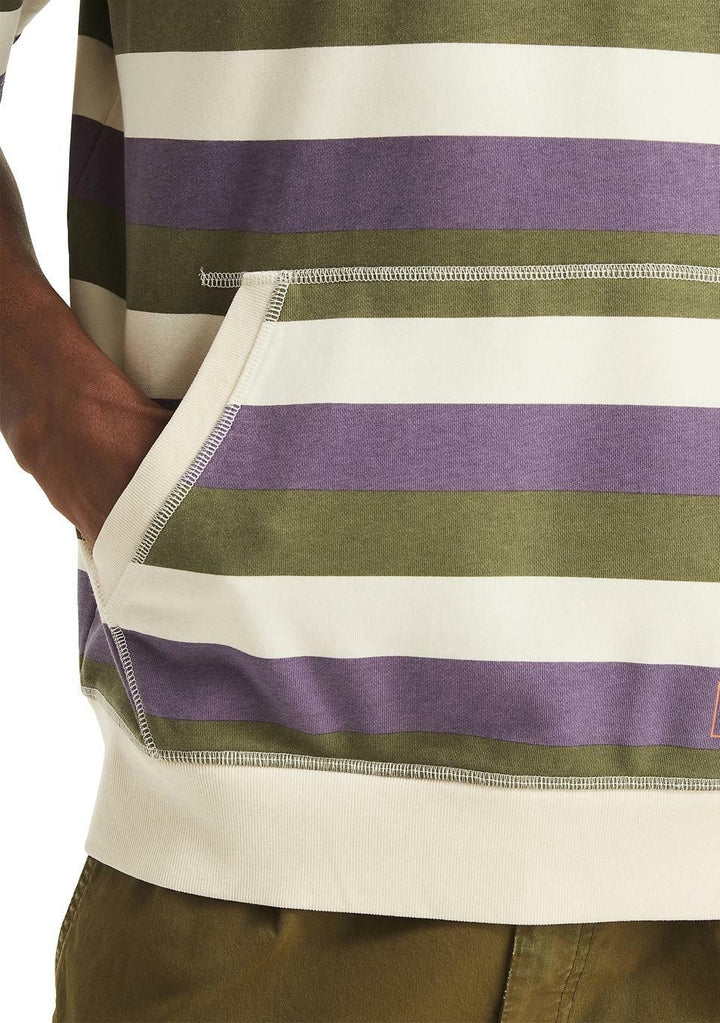 Translation missing: en.Nautica Crewneck Shirt Grape Size XL Mens Striped Kangaroo Pocket Classic Fit