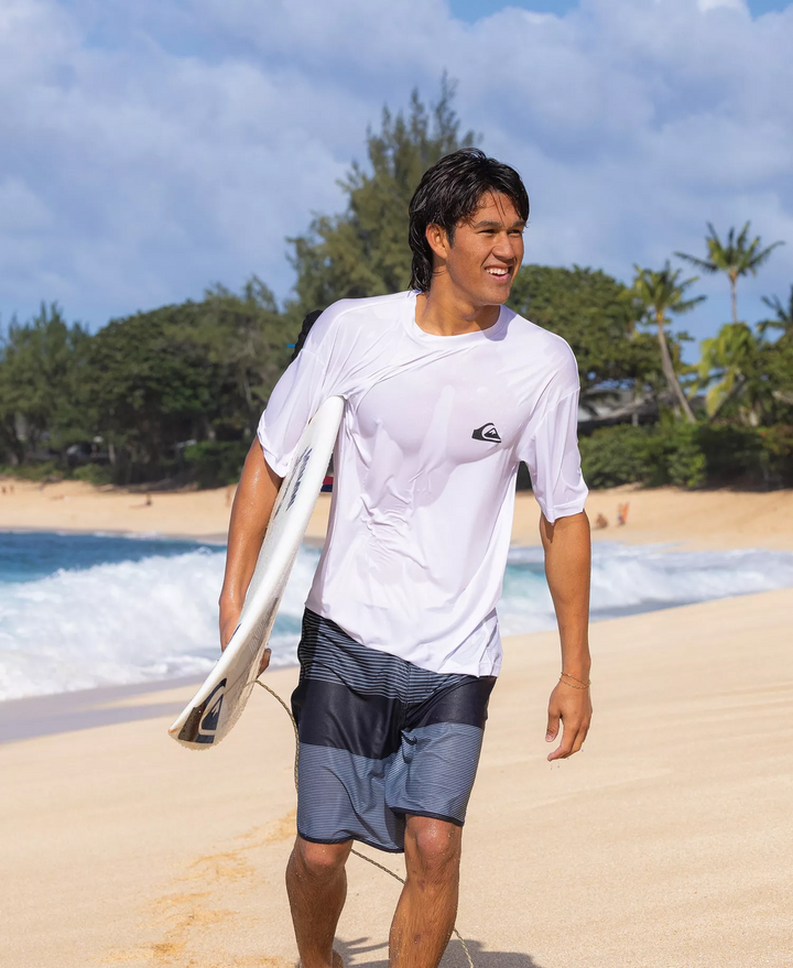 Translation missing: en.Quiksilver Men's Everyday Surf Short Sleeve T-Shirt White UPF 50-XL