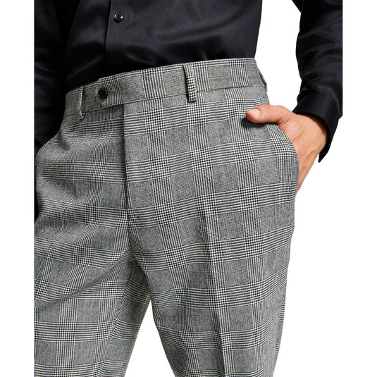 Translation missing: en.Bar III Men's Slim-Fit BI-Stretch UV Protect Black/White Plaid Suit Pants-32x32
