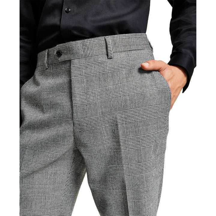 Translation missing: en.Bar III Men's Slim-Fit BI-Stretch UV Protect Black/White Plaid Suit Pants-32x32