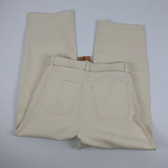 Translation missing: en.Nanushka Men's Ferre Structured Twill  Belted Pants Creme-Small 30W