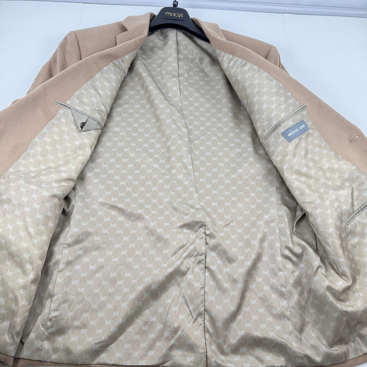 Translation missing: en.Michael Kors Men's Wool Cashmere Silk Luxury Classic Fit Sport Coat Tan-46L