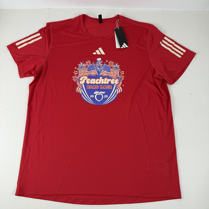 Translation missing: en.Adidas Peat Running Carrera Training Graphic Peachtree Logo T-Shirt Ruby Red-XL