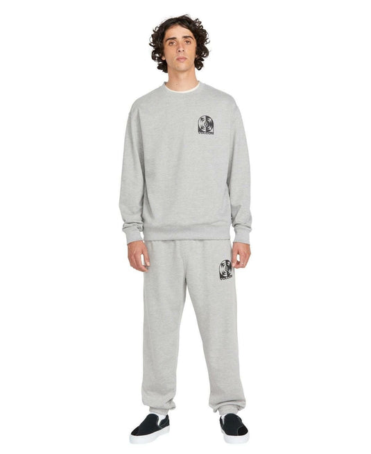 Translation missing: en.Volcom Men's Echo Chamber Crew Neck Fleece Sweatshirt, Heather Grey, Small