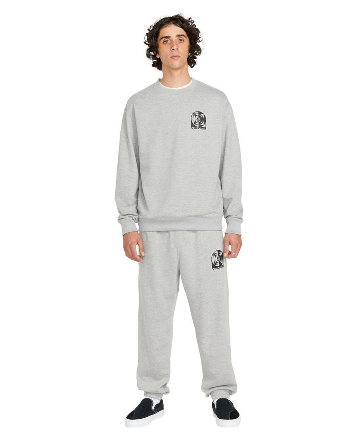 Translation missing: en.Volcom Men's Echo Chamber Crew Neck Fleece Sweatshirt, Heather Grey, Small