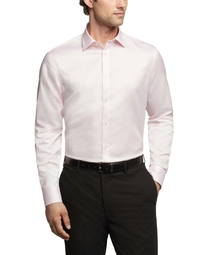 Translation missing: en.Calvin Klein Men's Dress Shirt Slim Fit Refined Cotton Stretch Pink-17 34/35