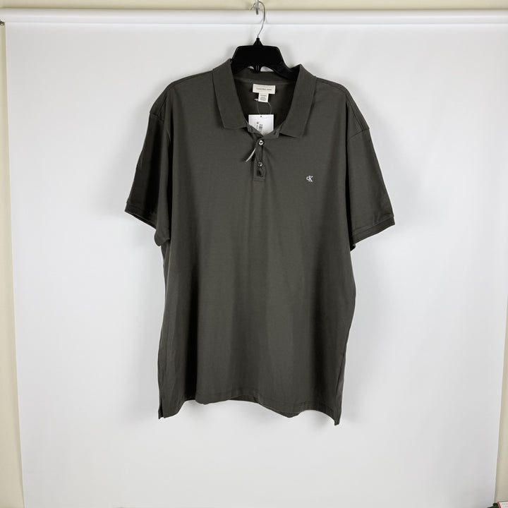 Translation missing: en.Calvin Klein Men's Polo Monogram Size 2XL Beluga Gray Cotton 4RD255G