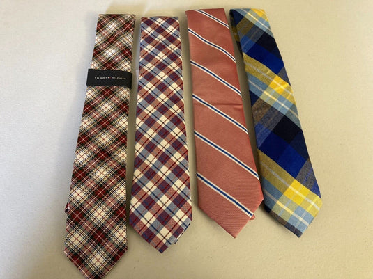 Translation missing: en.Tommy Hilfiger/Nautica Men's Lot of 4 Slik &amp; Silk Blend Polyester Assorted Ties