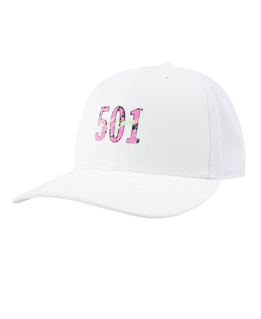 Translation missing: en.Levi's Men's 501 Logo Twill Mesh Adjustable Trucker Hat White-One Size