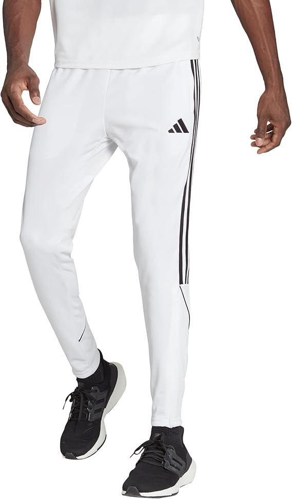 Translation missing: en.adidas Men's Tiro 23 Soccer Pants Regular Fit Tapered Leg- White/Black-2XL