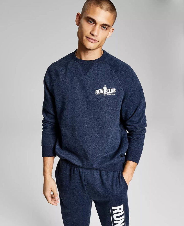 Translation missing: en.And Now This Men's Run Club Fleece Sweatshirt in Blue-Small