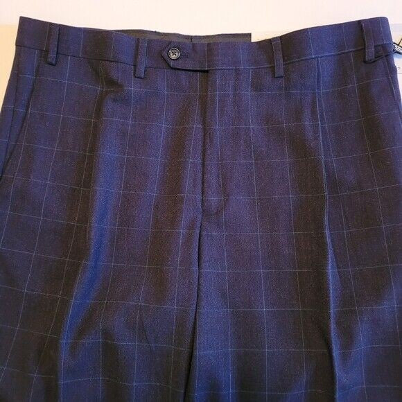 Translation missing: en.Sean John Men's Classic-Fit Check Suit Pants in Blue-Size 36x32