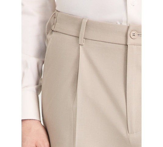 Translation missing: en.Tommy Hilfiger Men's Relaxed-Fit Dean Solid Single Pleated Pants Tan-36x30