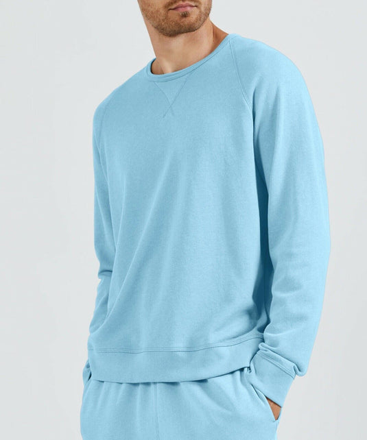 Translation missing: en.ATM Anthony Thomas Melillo Men's French Terry Crewneck Sweatshirt Ocean Blue-2XL