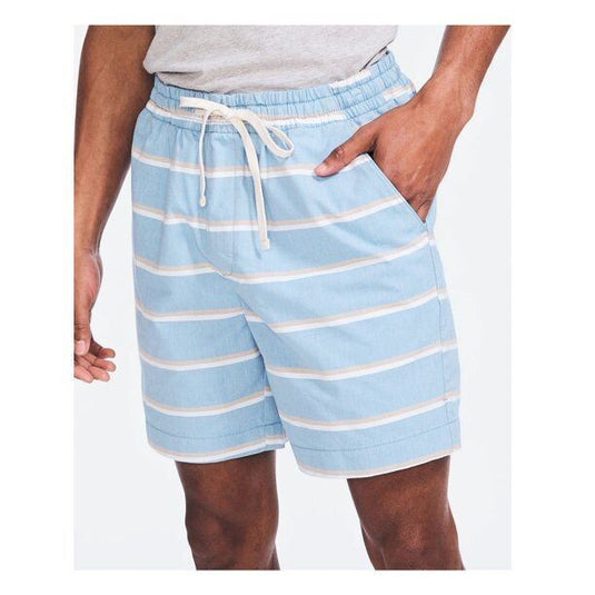 Translation missing: en.Nautica Men's 7" Classic Fit Stripe Boardwalk Shorts in Clear Sky Blue-XL