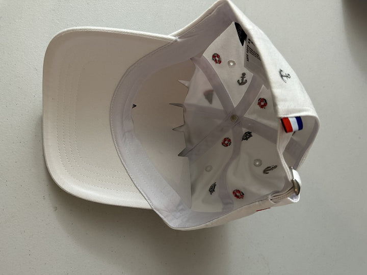 Translation missing: en.Club Room Men's Nautical Embroidered Baseball Hat White-O/S