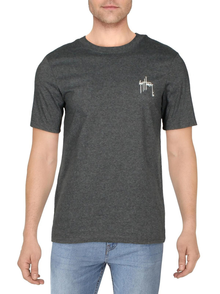 Translation missing: en.Guy Harvey Mens Graphic Crewneck T-Shirt in Charcoal Heather-Medium