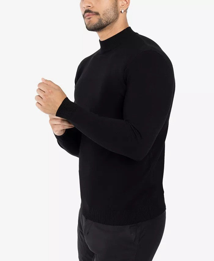 Translation missing: en.X-Ray Men's Basice Mock Neck Midweight Pullover Sweater - Black-2XL