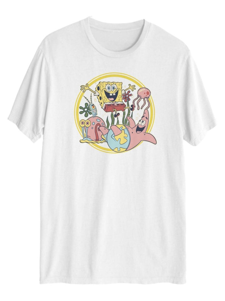 Translation missing: en.HyBrid Men's Sponge Bob Graphic Short Sleeves T-shirt White-Large