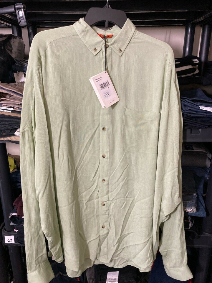 Translation missing: en.Barena Venezia SRL Overshirt in solid Sage Green-Size 3XL