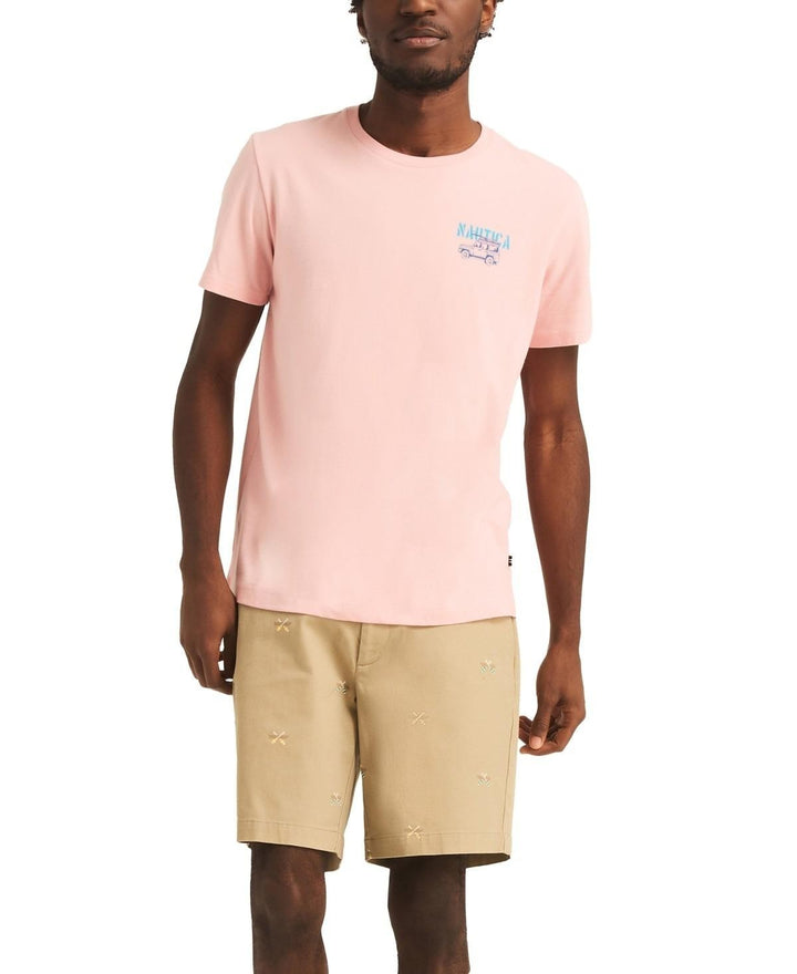 Translation missing: en.Nautica Men's 'Remotely Working' Crewneck Back Graphic Tee - Pale Orchid-XL