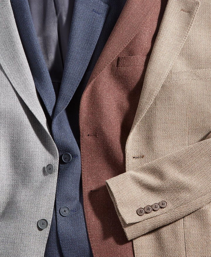 Translation missing: en.Calvin Klein Men's Slim-Fit Wool Textured Sport Coat - Rust - 34S