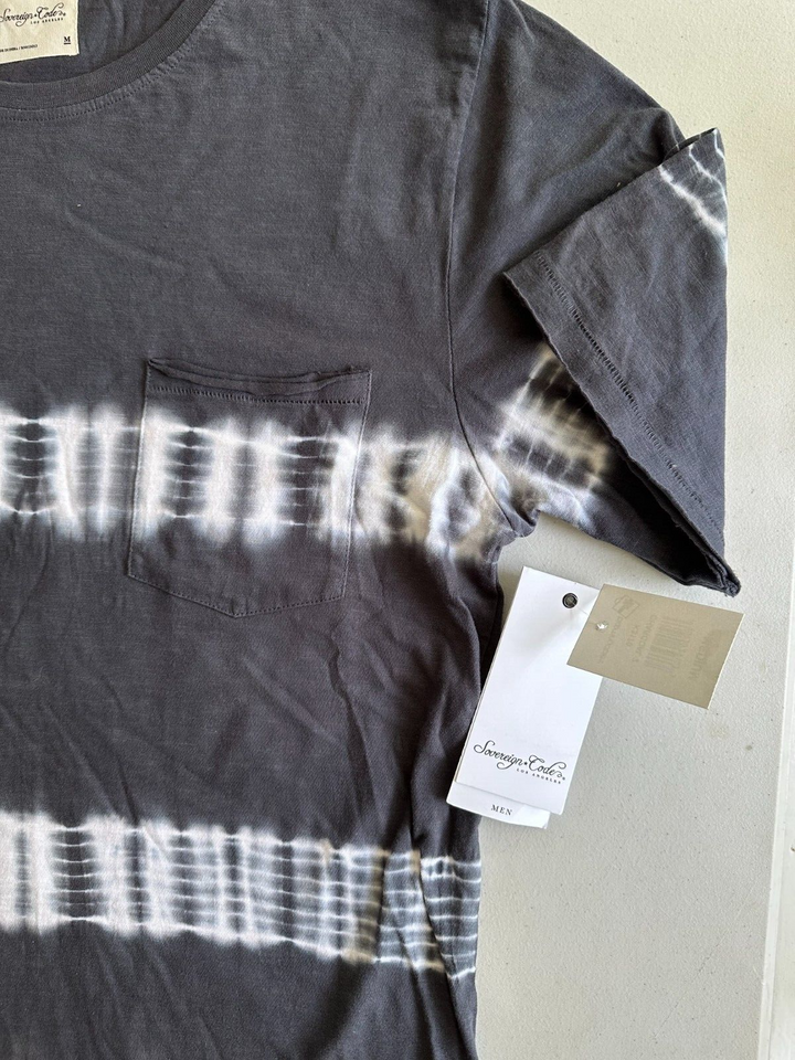 Translation missing: en.Sovereign Code Men's Palmetto Tie Dyed Cotton Pocket Tee in Charcoal-Medium