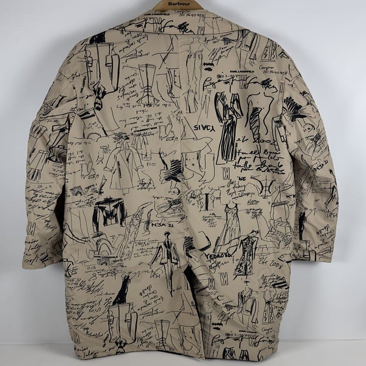 Translation missing: en.Karl Lagerfeld Mens Limited Edition Slim Fit Reversible Trench Coat Black-Medium