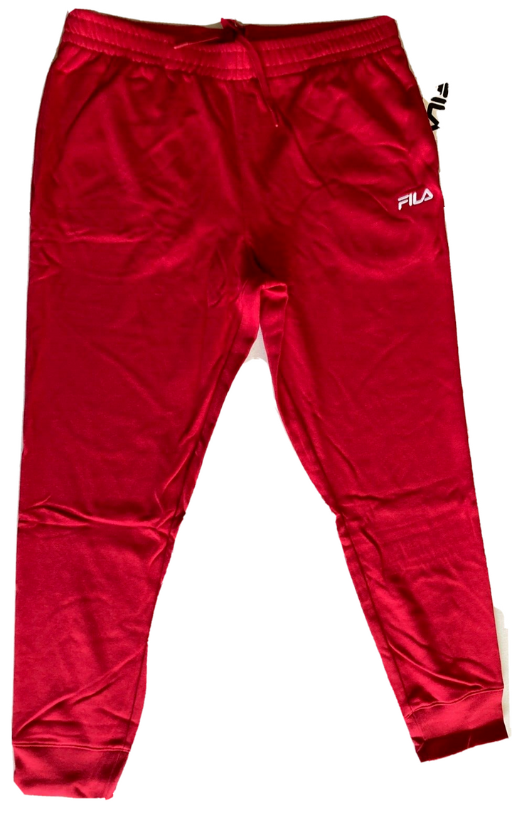 Translation missing: en.Fila Moby Men's French Terry Low Rise Joggers in Chili Pepper/White-Large