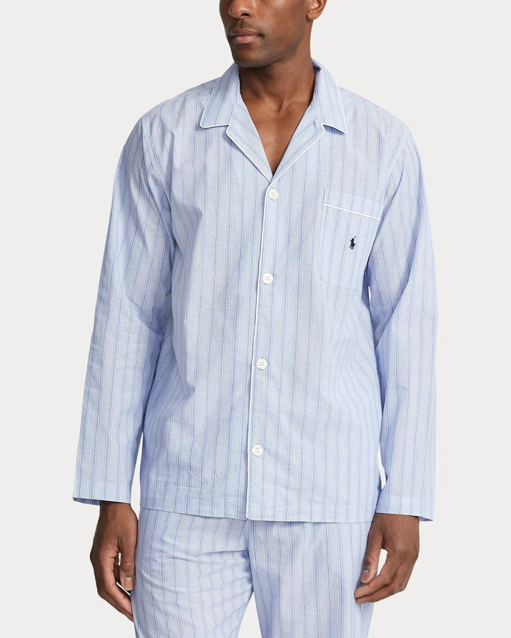 Translation missing: en.Polo Ralph Lauren Mens Big &amp; Tall Blue Men's Pajama Top - Andrew Stripe-1XLT