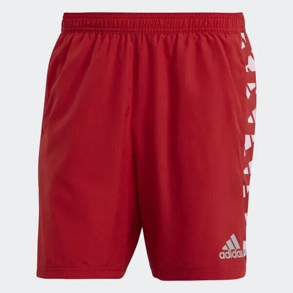 Translation missing: en.adidas Men's Men's Aeroready Own The Run Celebration Shorts Scarlet-Size 2XL