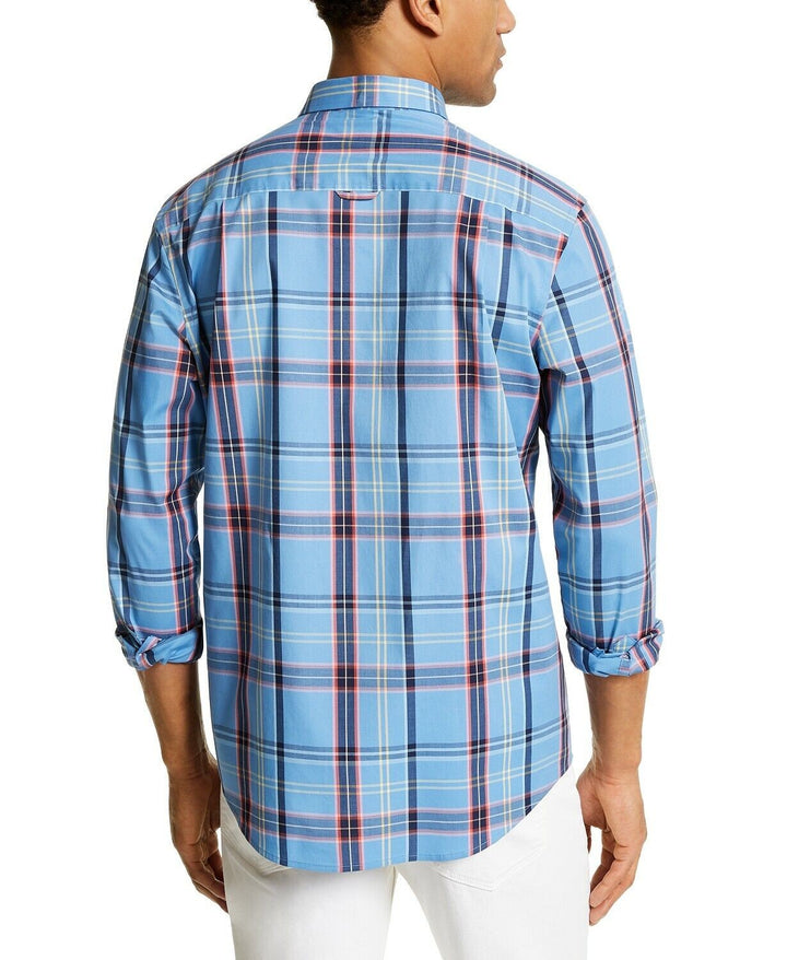 Translation missing: en.Club Room Men's LS Walton Stretch Plaid Shirt Coast Combo-Small