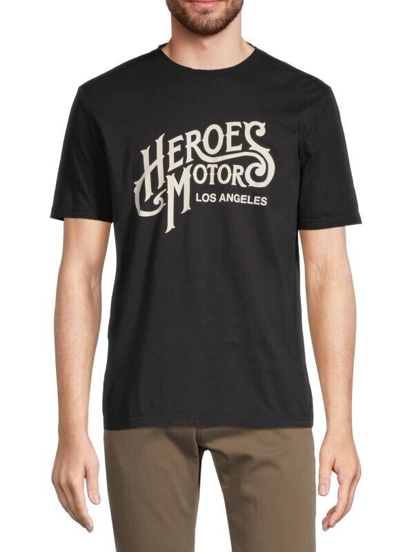 Translation missing: en.Heroes Motors Men's Crew Neck Signature Graphic T-Shirt in Black-Large