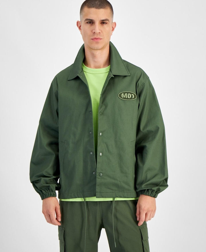 Translation missing: en.Mode of One Men's Relaxed Fit Twill Coaches Jacket Wild Ivy Green-Large
