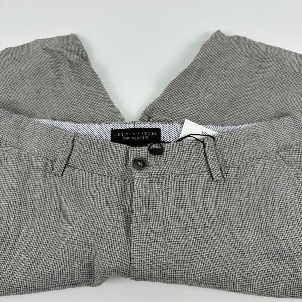 Translation missing: en.The Men's Store at Major Dept Store Linen Micro-Houndstooth Sport Shorts Grey-36