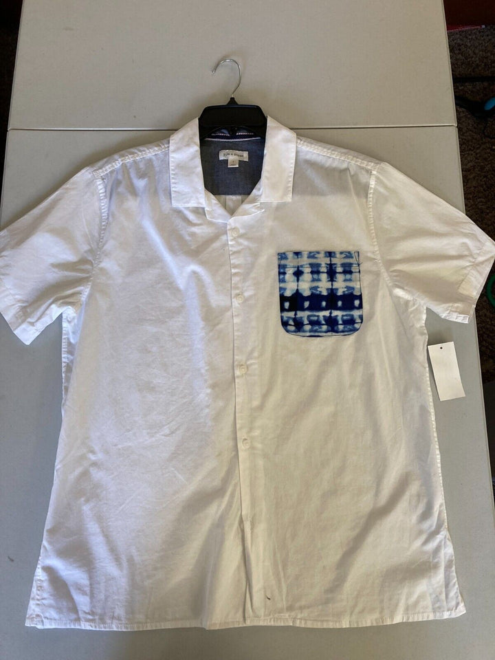 Translation missing: en.Sun + Stone Men's Mick Solid Pocket Shirt in White-XL
