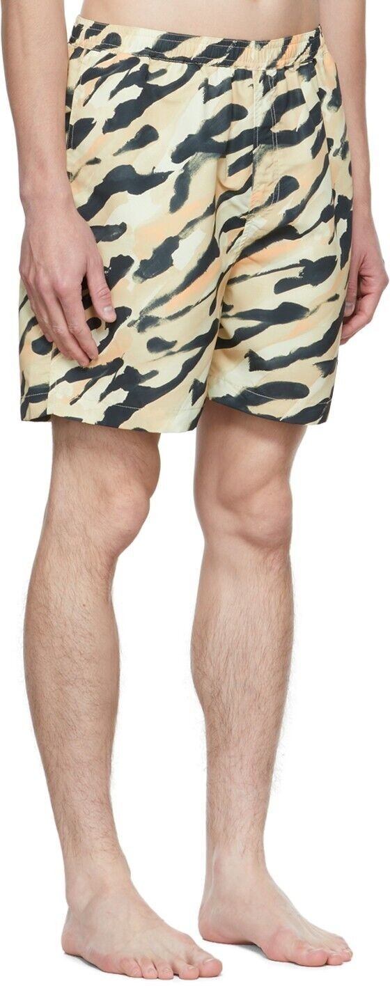 Translation missing: en.Nanushka Men's Kenan Hand-Painted Abstract Animal Print Swim Shorts Multi-Large
