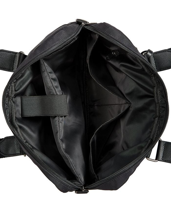 Translation missing: en.Alfani Mens Faux Trim Organizational Messenger Briefcase Black 16W x 12"H x 2"D