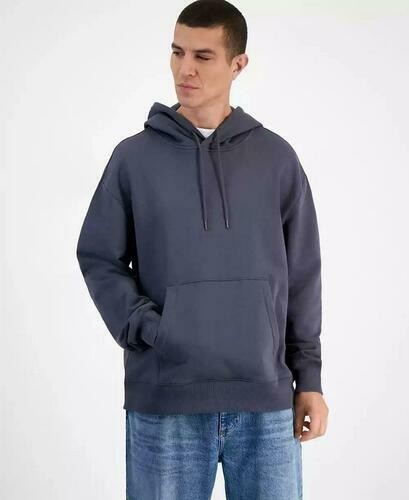 Translation missing: en.Mode of One Men's Relaxed-Fit Fleece Hoodie Ebony Grey-Medium
